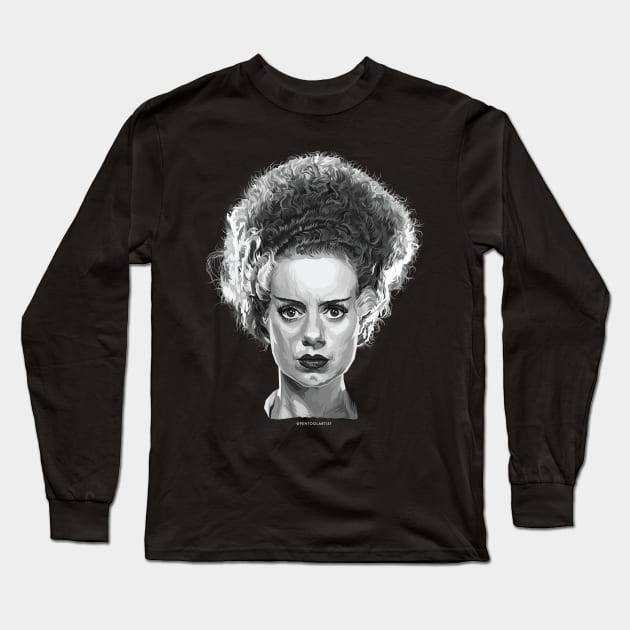 The Bride (Classic Grays Version) Long Sleeve T-Shirt by pentoolarts